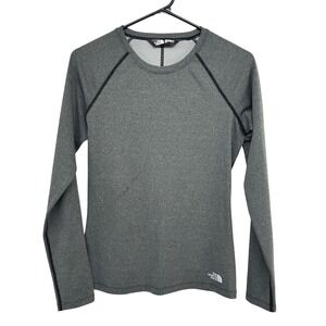 The North Face FlashDry Long Sleeve Athletic Top S Gray Hiking Running Gorpcore
